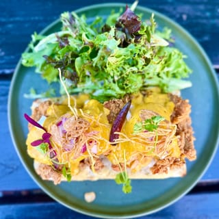 Khao Soi Crispy Chicken Benedict